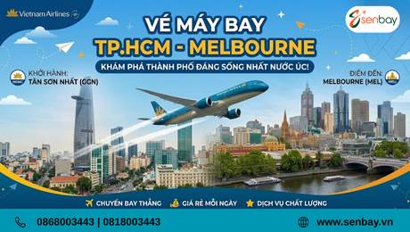 Săn Vé Máy Bay TP.HCM - Melbourne Giá Rẻ Cùng Vemaybay: Hành Trình Đến Úc Chưa Bao Giờ Dễ Đến Thế!